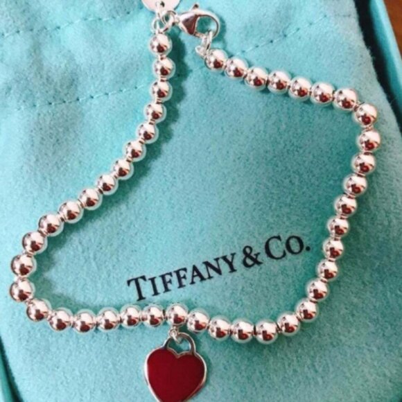 Tiffany & Co. Mini Heart Tag Bead Bracelet - Picture 1 of 4